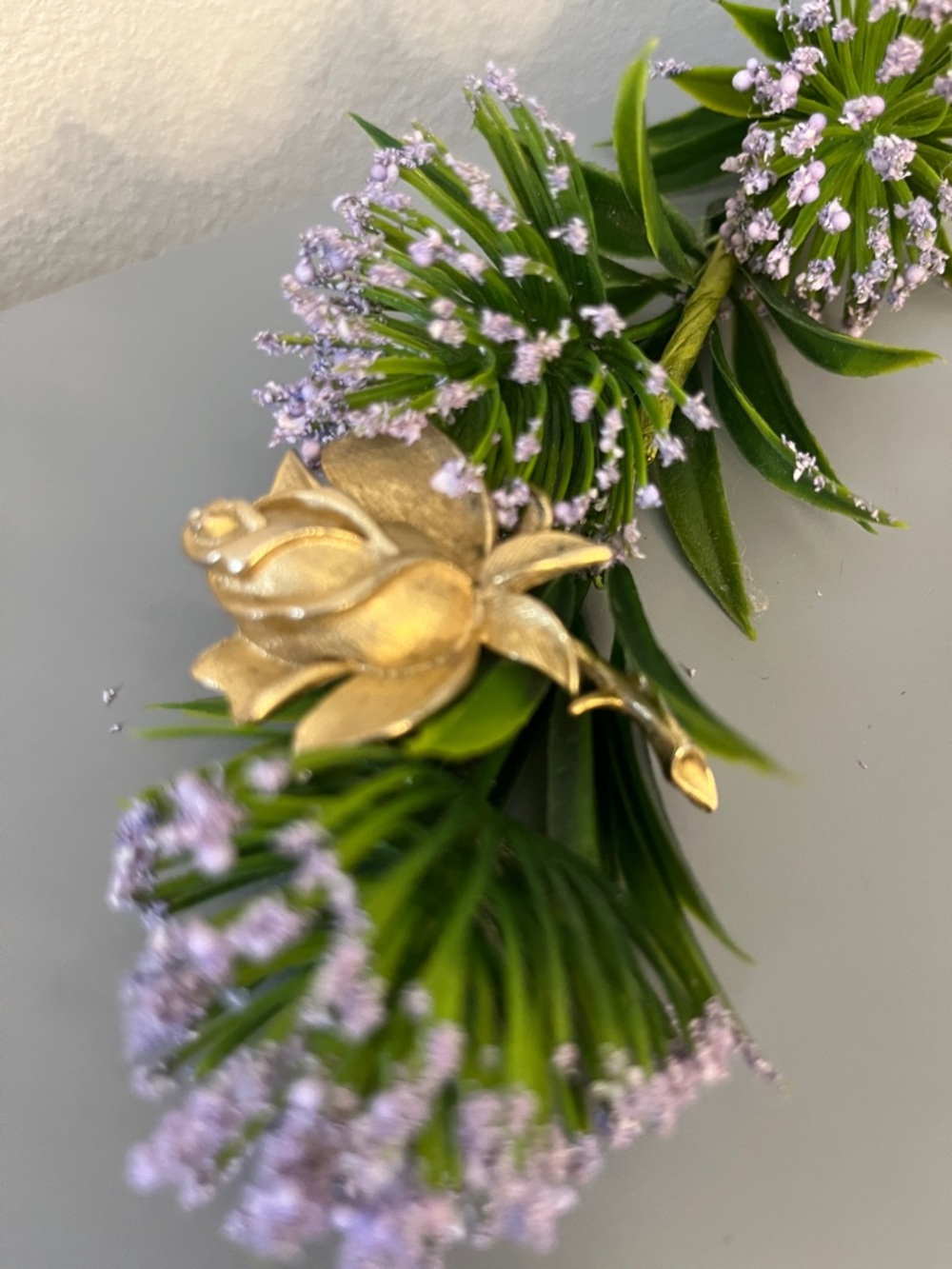 Gold & Silver Decorative Brooch Trio — Rose, Pineapple & Rope Knot - Picture 3 of 6